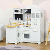 Kids Kitchen Playset, Toy Kitchen w/ Full Accessories - White