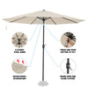 3M Banana Parasol Sun Shade Patio Hanging Umbrella Cantilever Garden Beige UK