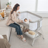 Baby Bedside Sleeper Easy Folding Portable Baby Crib Newborn Bassinet w/Storage