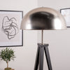 Large Tripod Floor Lamp Metal Dome Lampshade Standard Living Room Light LED Bulb