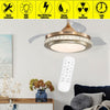 42" Ceiling Fan Light 6 Speed 3 Blades 3 Color Changing Chandelier Lamp w/Remote