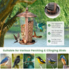 2-in-1 Outdoor Hanging Bird Feeder Weatherproof Wild Bird Feeder Garden Decor