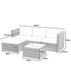 Rattan Garden Furniture Outdoor 5pcs Patio Sofa Set chairs Table (Rupert Black)