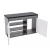 Shoe Bench with Cushion Wood Storage Cabinet Padded Seat Cupboard Footwear Rack