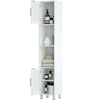 Tall Bathroom Storage Cabinet Freestanding Tower Cabinet w/ 2 Open Shelves
