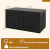 Rattan Texture Storage Container with Wheels & Lockable Lid Black