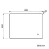 Illuminated Bathroom Mirror 800 x 600 With LED Bluetooth Shaver Socket Demister