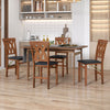 Folding Wooden Dining Chair Set of 2 Kitchen Armless Chairs Walnut