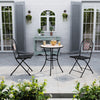 Mosaic Bistro Set Outdoor Patio Garden Furniture Dining Set Table Folding Chairs