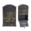 Large Vintage Outdoor Lockable Letter Post Box Mailbox Wall Mounted Secure Mail