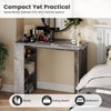 Computer Desk 90cm Study Desk Wooden Writing Desk w/Bookshelf-Grey
