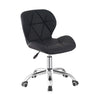 Cushioned Computer Desk Office Chair Adjustable Chrome Legs Lift Swivel Black