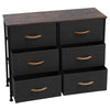 6 Drawer Chest of Drawers Metal Frame Bedroom Storage Cabinet Dresser Organizer