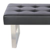 Upholstered Chesterfield Footstool Pouffe PU Foot Stool Bench Deep Buttoned Seat