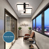 LED Ceiling Light Geometry Square Dimmable Ceiling Lamp 3000K-6500K Living Room