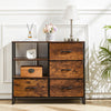 Industrial Rustic Wood Storage Cabinet Fabric Chest Of Drawer Bedroom Dresser