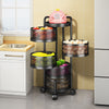 6-Tiers Kitchen Rotating Storage Trolley Cart Free Standing Vegetable Shelf 90cm