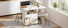 Mobile Drop Leaf Dining Table Folding Dining Desk with Door Cabinet & Wheels🔥