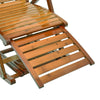 Bamboo Recliner Rocking Chair Armchair Foldable Garden Deck Chair Sun Lounger