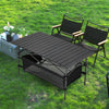 Foldable Aluminum Camp Table with Mesh Shelf – Lightweight, Roll-Top & Portable