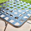 Bistro Set Mosaic Patio Outdoor Garden Furniture Table and Chairs Metal Frame
