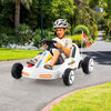 12V Ride on Car Kids Ride on Race Car Toy w/Wireless Connection-White