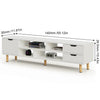Modern TV Stand with 1 Door and 4 Shelves 2 Drawers Wood Entertainment Nckspafqf
