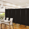 172cm Rolling Privacy Screen Portable Wall Divider with Lockable Wheels -Coffee