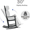Outdoor Rocking Chairs Set of 2 Wooden Patio Adirondack Chair for Balcony Garden