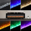 50/60" Electric Fire Wall Mount/Freestand Fireplace Heater Stoves 9 Flame Color