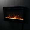 2025 TRUFLAME™ 36 INCH WIDE LED FLAMES BLACK GLASS WALL MOUNTED ELECTRIC FIRE