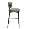 Dusk Mia Set of 4 Barstools - Matte Velvet - Sage Green RRP £298