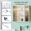 Bathroom Cabinet Mirror Wall Mounted Storage Cupboard Adjustable Shelf Top Light