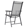 Garden Table Folding Mesh Chair Balcony Coffee Bistro Furniture w/ Umbrella Hole