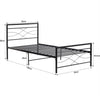 Simple Budget metal bed Single bed Frame w/Mattresses Option Bedroom Furniture