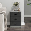 3 Drawer Wooden Bedroom Bedside Cabinet Furniture Storage Nightstand Side Table