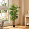 Large Artificial Bamboo Tree Indoor Home House Plant 150cm 5' 5ft Tall in Pot