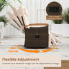 360° Swivel Garden Recliner Armchair Outdoor Rattan Reclining Lounge Chair