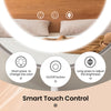 25 CM Makeup Vanity Mirror 3 Color Dimmable LED Lighted Mirror w/ Touch Screen