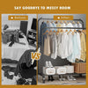 Heavy Duty Double Clothes Rail Hanging Rack Garment Display Stand Shoes Storage