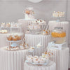 Folding Round Paper Cake Flowers Display Stand Plinth Cylinder Pedestal Wedding