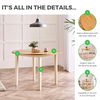 Salcombe Oak and Cream Solid Wood 110cm Round Dining Table Farmhose Scandi
