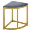 Dining Table and Chairs Set of 4 Space-Saving Kitchen Table Stools w/ Metal Legs