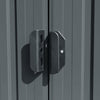 12x10 ft Large Metal Garden Shed Outdoor Tool Storage House+Free Foundation Door
