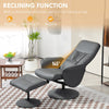 360° Swivel Recliner Chair with Footstool Recliner Armchair Reclining Chair Grey