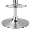 2x PU Leather Round Bar Stool Adjustable Swivel Pub Chair with Back Home Kitchen