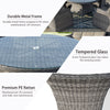 Luxury Garden 4 Seater 115cmx73cm = Round Dining Set - Outdoor Rattan Furniture