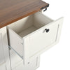 Kitchen Island on Wheels Drop-Leaf Worktop Utility Storage Cart with Drawers
