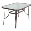 Garden Table Folding Mesh Chair Balcony Coffee Bistro Furniture w/ Umbrella Hole