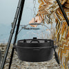 Large Camping Stew Dutch Oven Stockpot Campfire Seasoned Pot with Lid Handle NEW